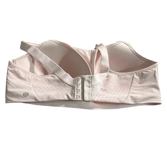 Lululemon Run Times Sports Bra High Support Pink Peony 40DD Running Gym Athletic - Picture 5 of 11